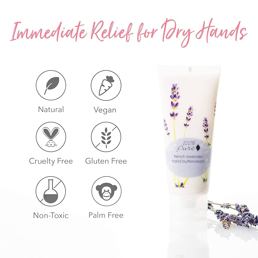 Hand Buttercream, French Lavender, 2 fl oz, 100% Pure