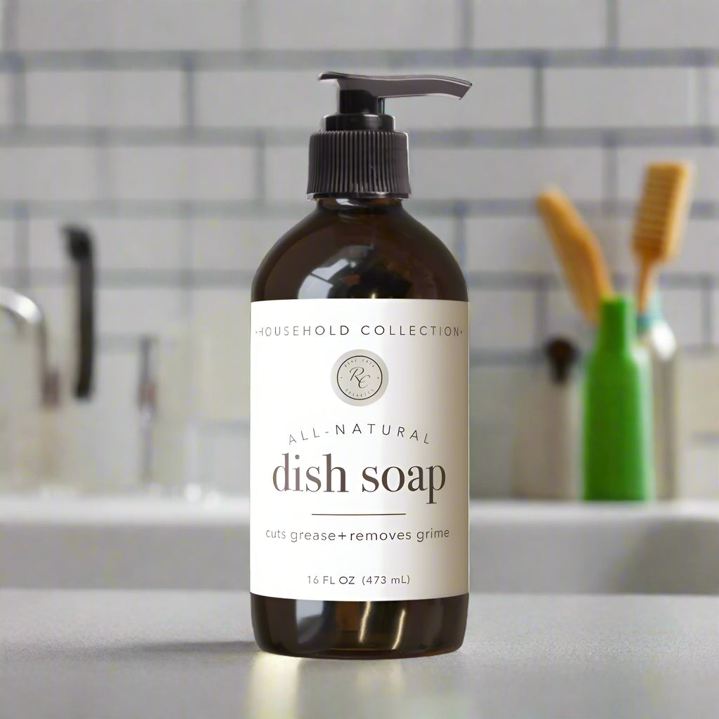 Dish Soap, Cuts Grease + Removes Grime, 16oz, Rowe Casa Organics