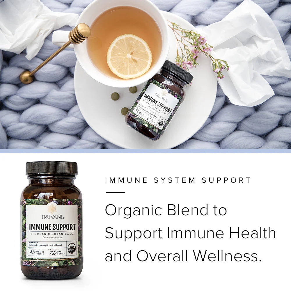 Immune Support, 8 Organic Botanicals, 90 Tablets, Truvani