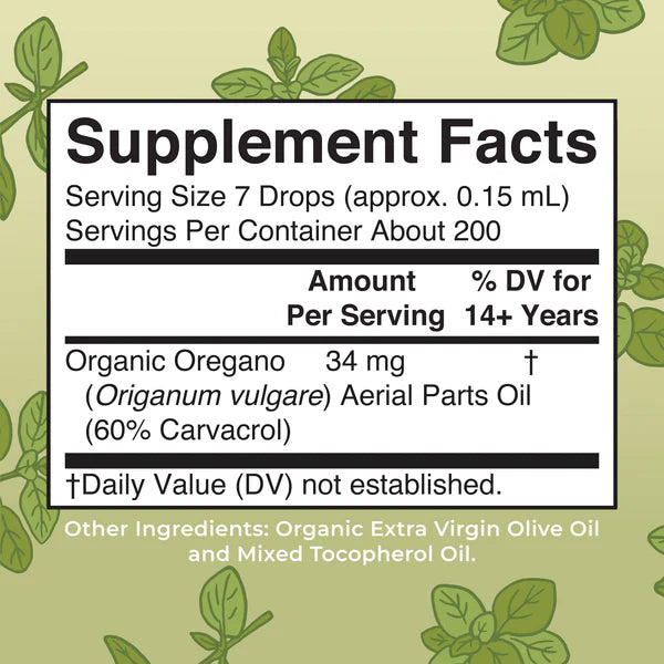 Oil Of Oregano, Liquid Drops, 1oz, MaryRuth Organics