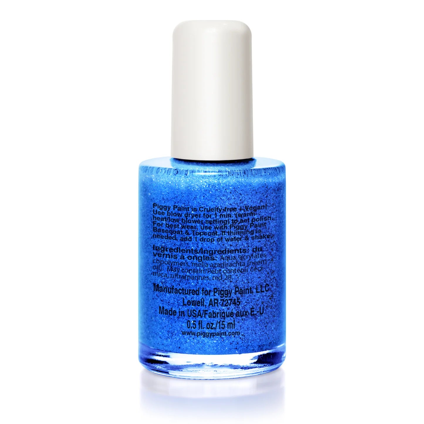 Mermaid in the Shade - Glitter Royal Blue Polish, 0.5oz, Piggy Paint