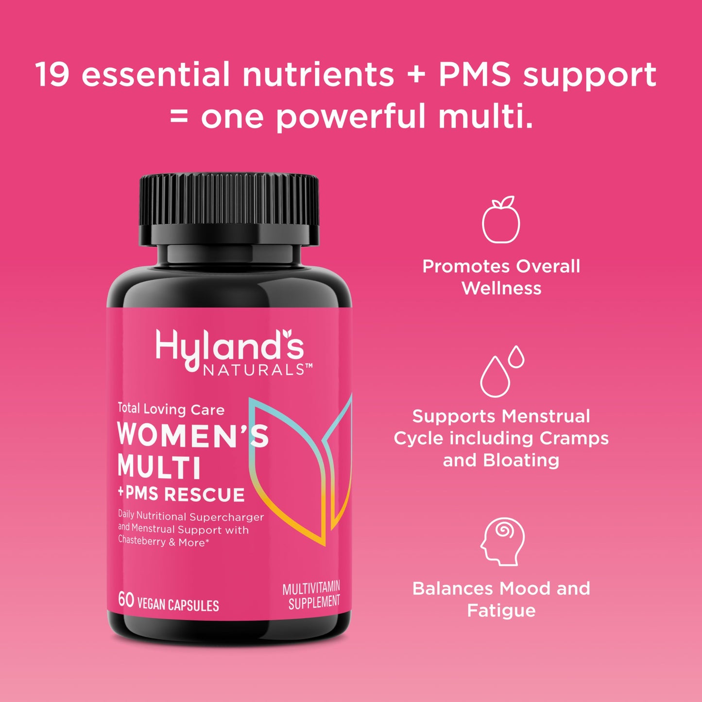 Women's Multi + PMS Rescue, 60 Vegan Capsules, Hyland's
