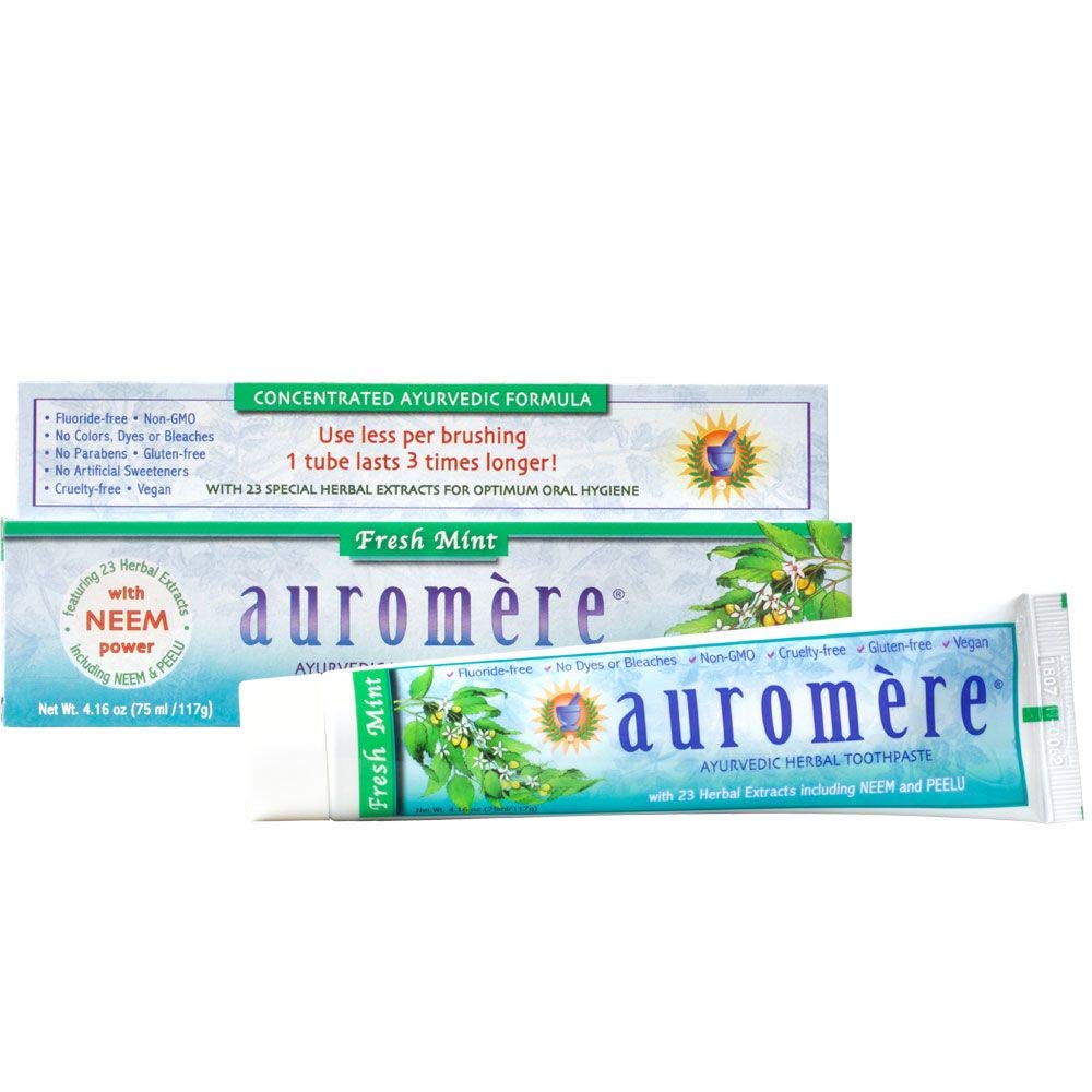 Fresh Mint Herbal Toothpaste, 4.16 oz, Auromere Ayurvedic Imports