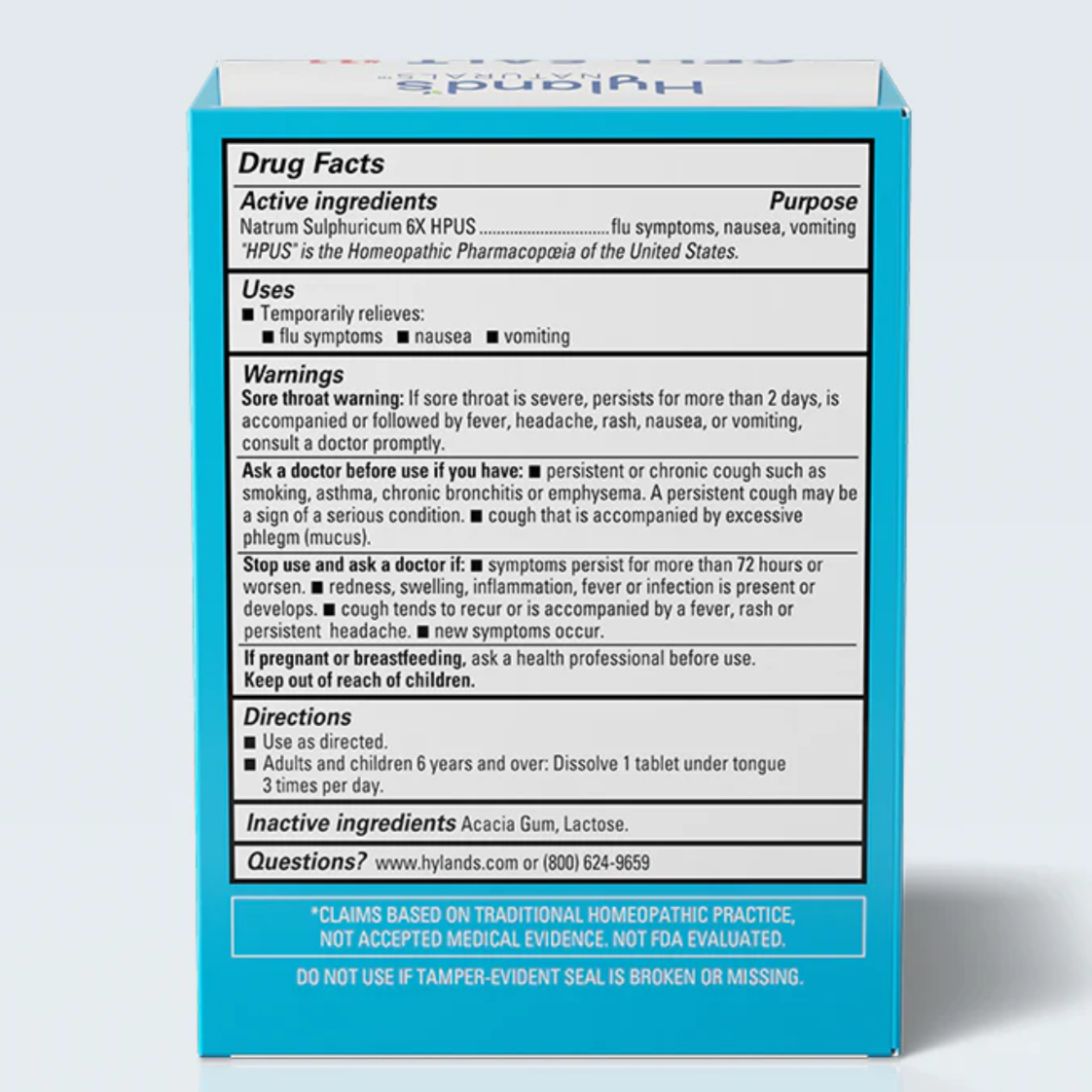 Cell Salt #11 Nat Sulph 6x, 100 Tablets, Hyland's