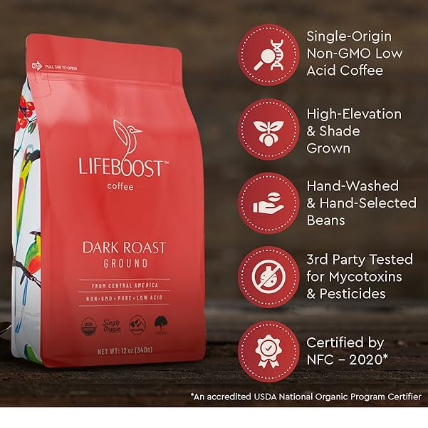 Embolden Dark Roast Ground Coffee, 12oz, Lifeboost