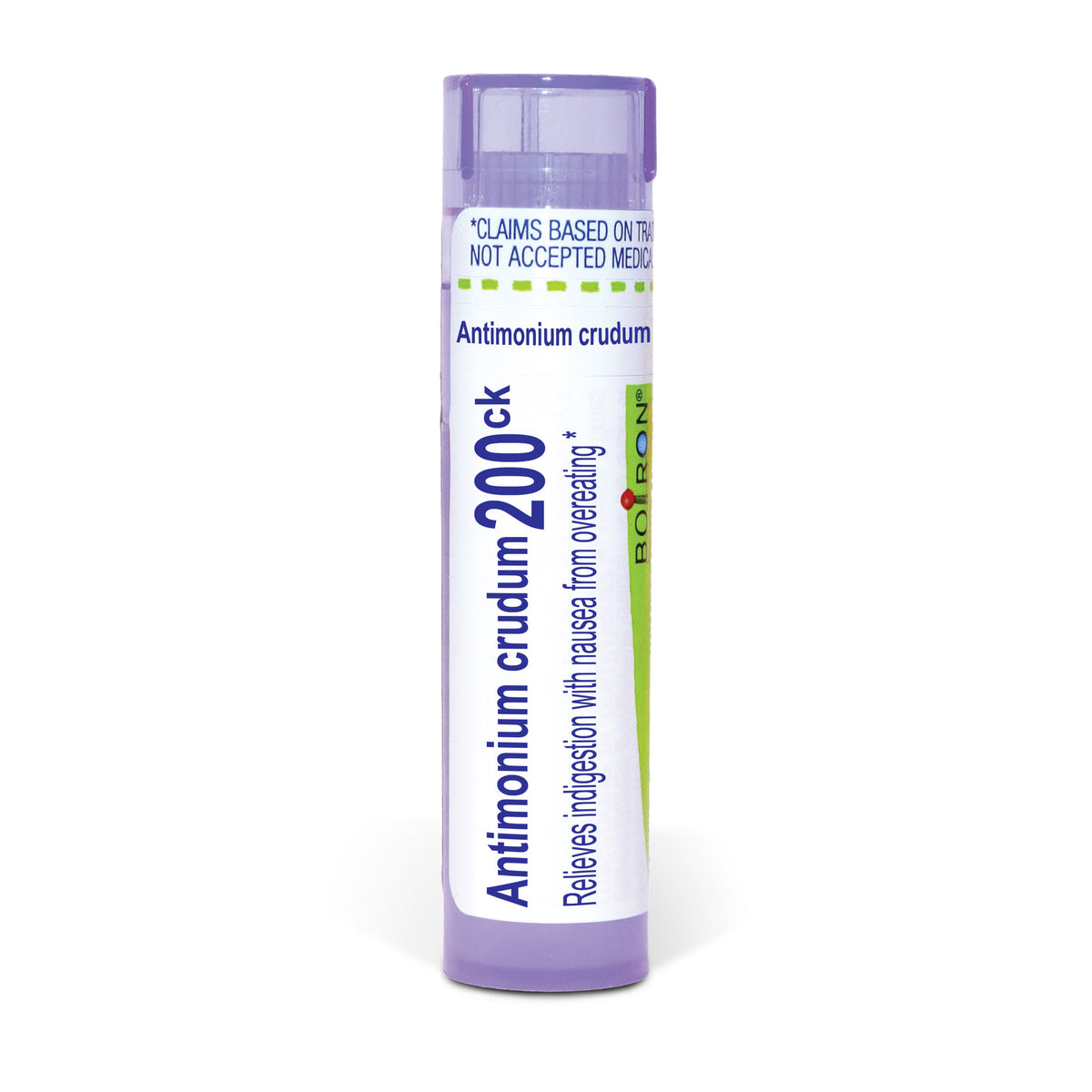 Antimonium Crudum, Homeopathic Medicine for Indigestion, Boiron, 80 Pills (Pill Size #40)