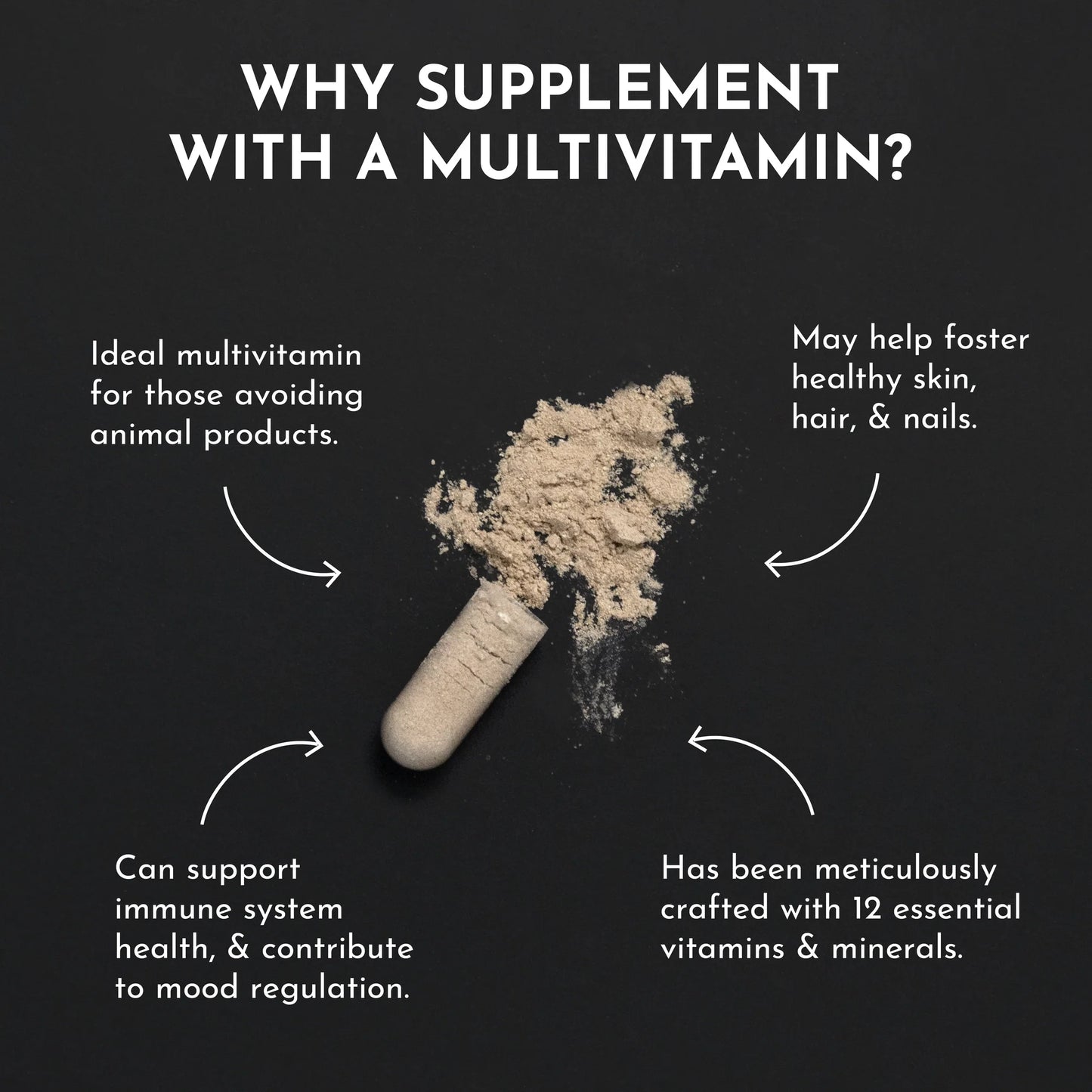 Multivitamin Whole Food Supplement, 60 Capsules, Just Ingredients