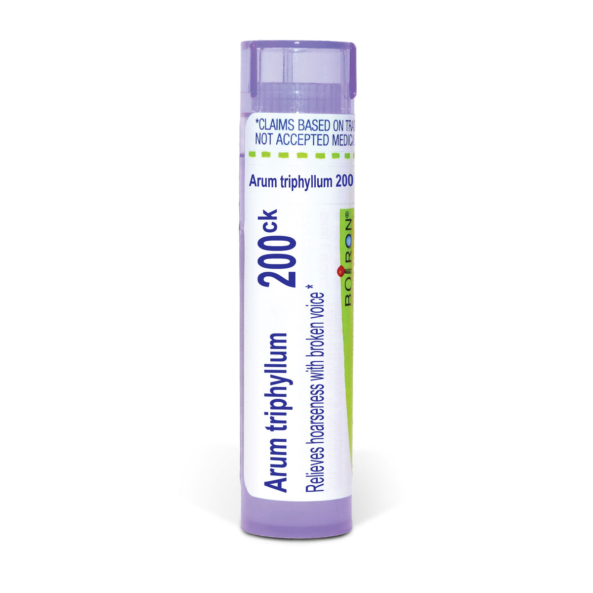 Arum Triphyllum, Homeopathic Medicine for Hoarseness with Broken Voice, Boiron, 80 Pills (Pill Size #40)