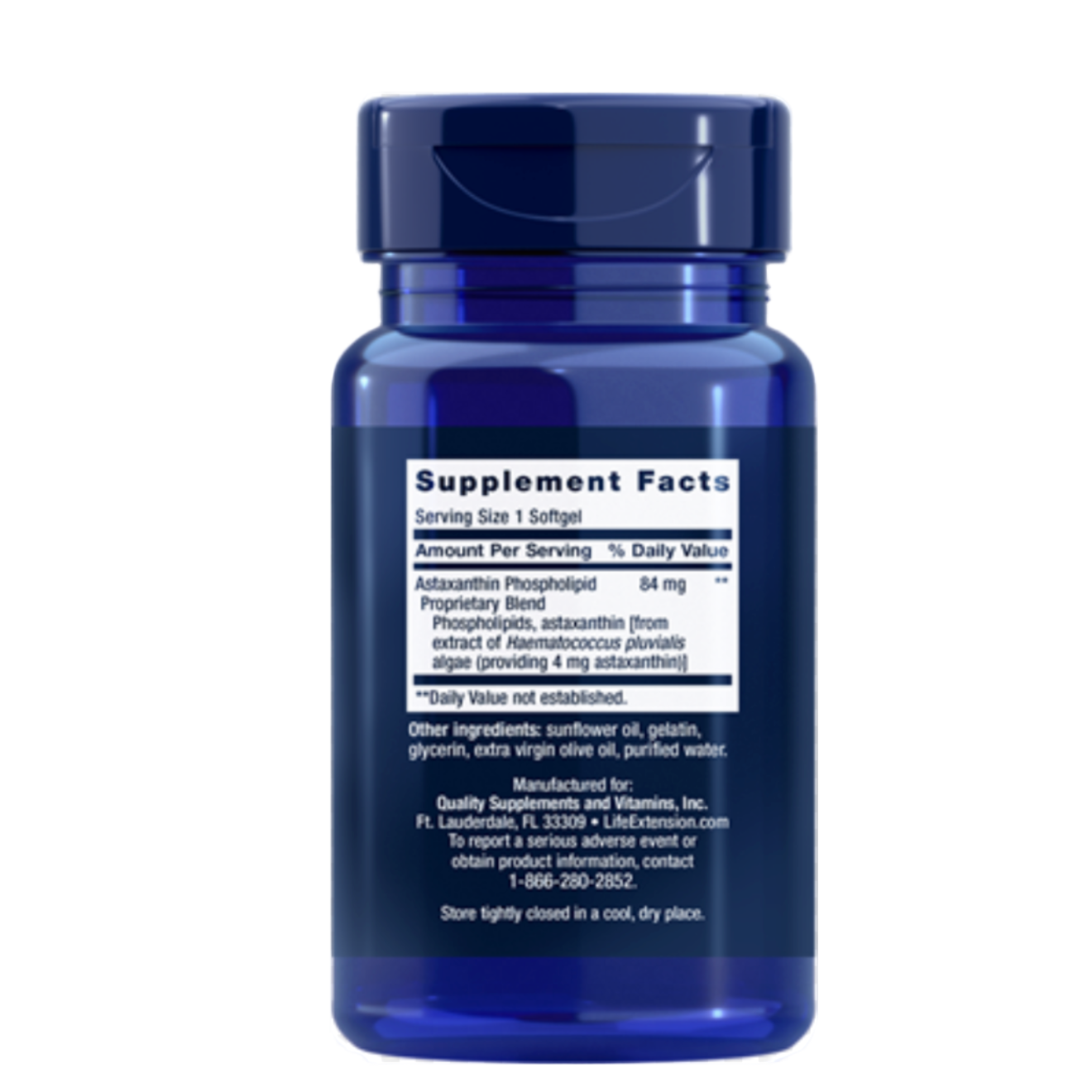 Astaxanthin with Phospholipids, DNA & Cellular Protection, 30 Softgels, Life Extension