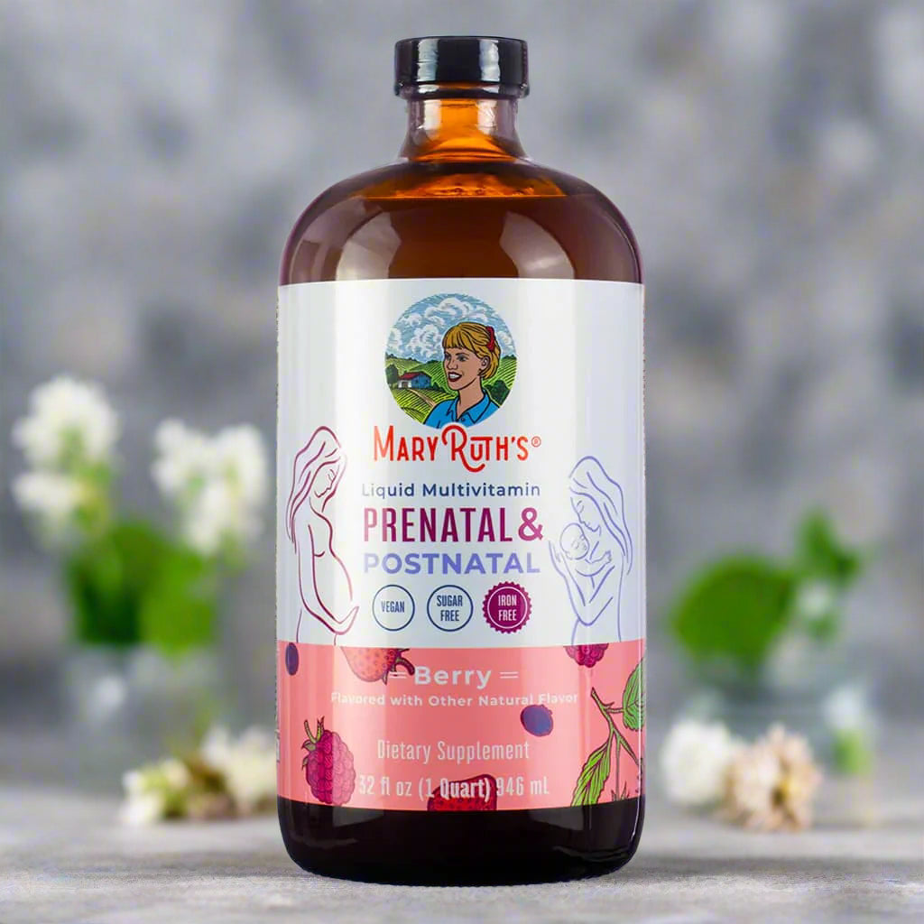 Prenatal & Postnatal Liquid Multivitamin, 32oz , MaryRuth Organics