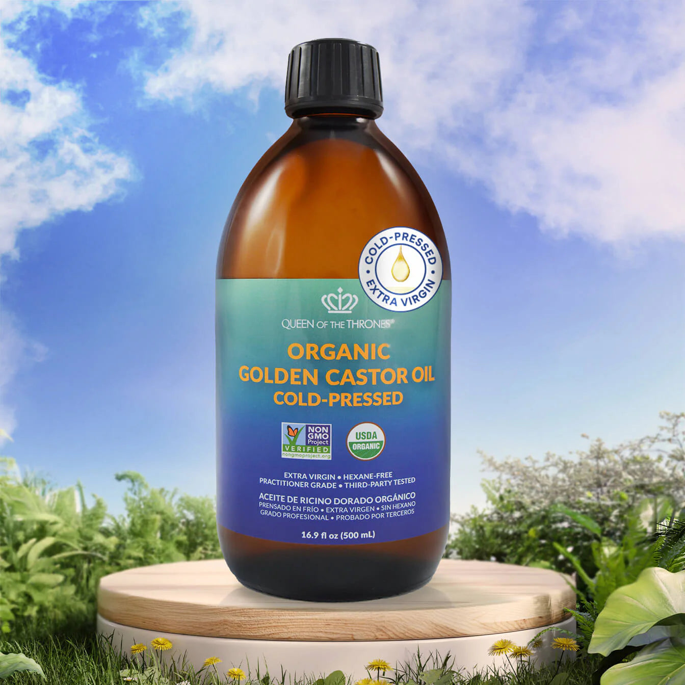 Organic Castor Oil 16.9oz, Hexane-Free, Extra Virgin