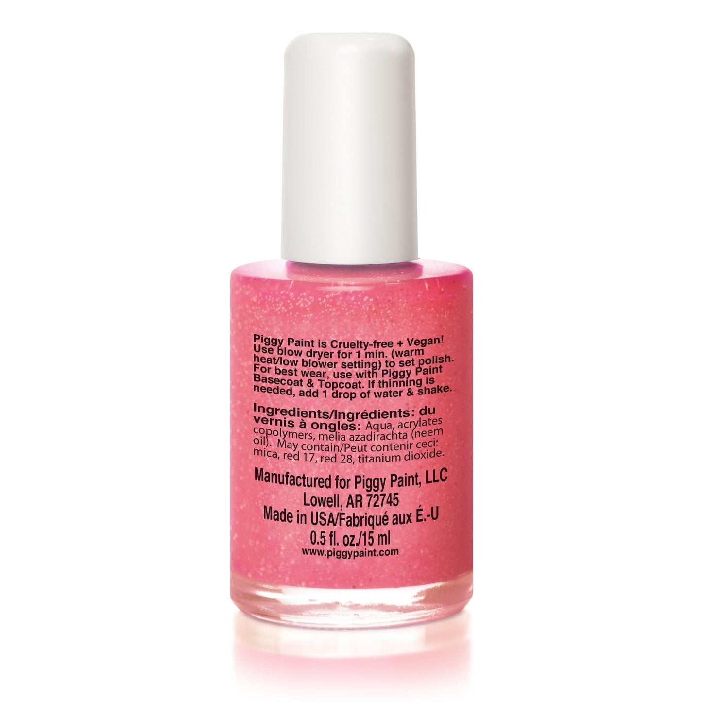 Shimmy Shimmy POP - Glitter Bright Pink Nail Polish, 0.5oz, Piggy Paint