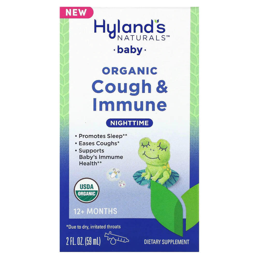 Hyland's Baby Organic Cough & Immune, Nighttime, 2 fl oz