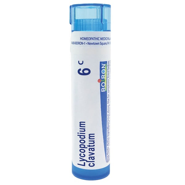 Lycopodium Clavatum 6C, 30C, 200CK, 1M, Homeopathic Medicine for Bloated Abdomen Improved by Passing Gas, Boiron, 80 Pills (Pill Size #40)