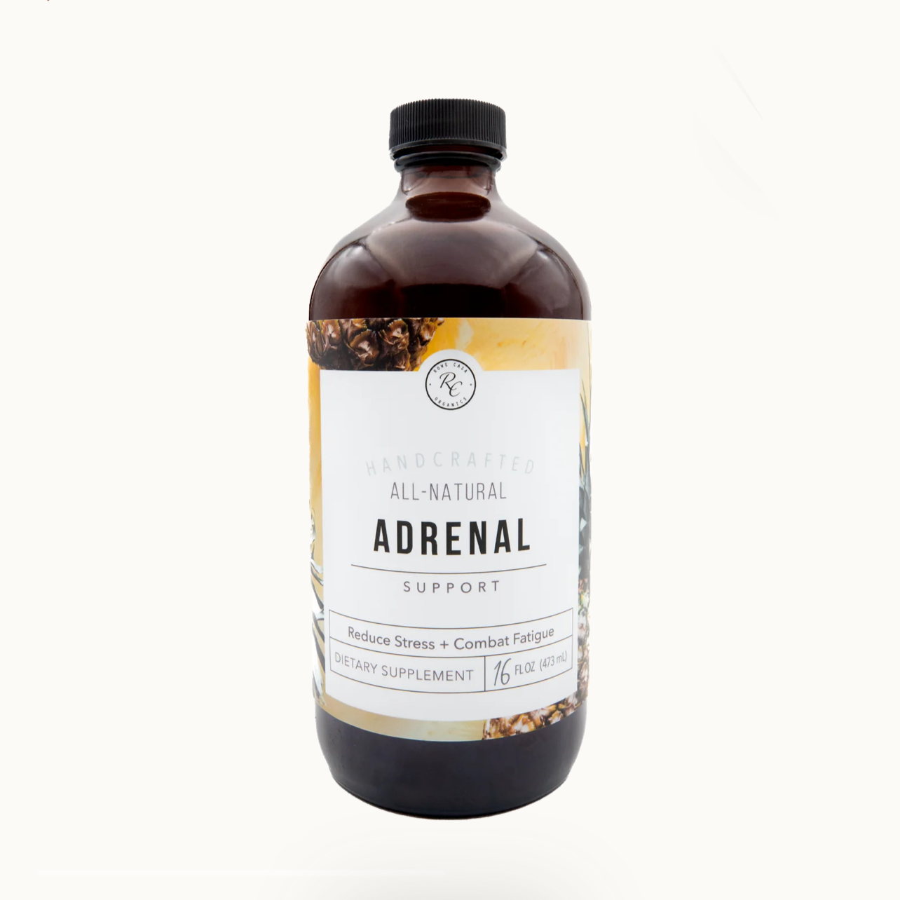 Adrenal Support, Reduce Stress + Combat Fatigue, 16oz, Rowe Casa Organics