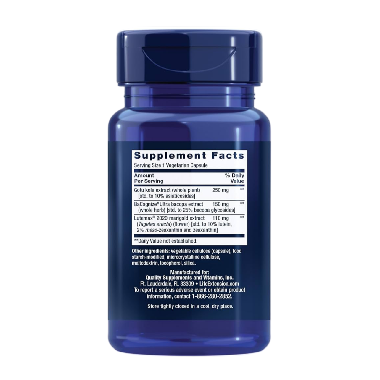 Quick Brain Nootropic - Fast thinking, Better Learning & Concentration, 30 Capsules, Life Extension