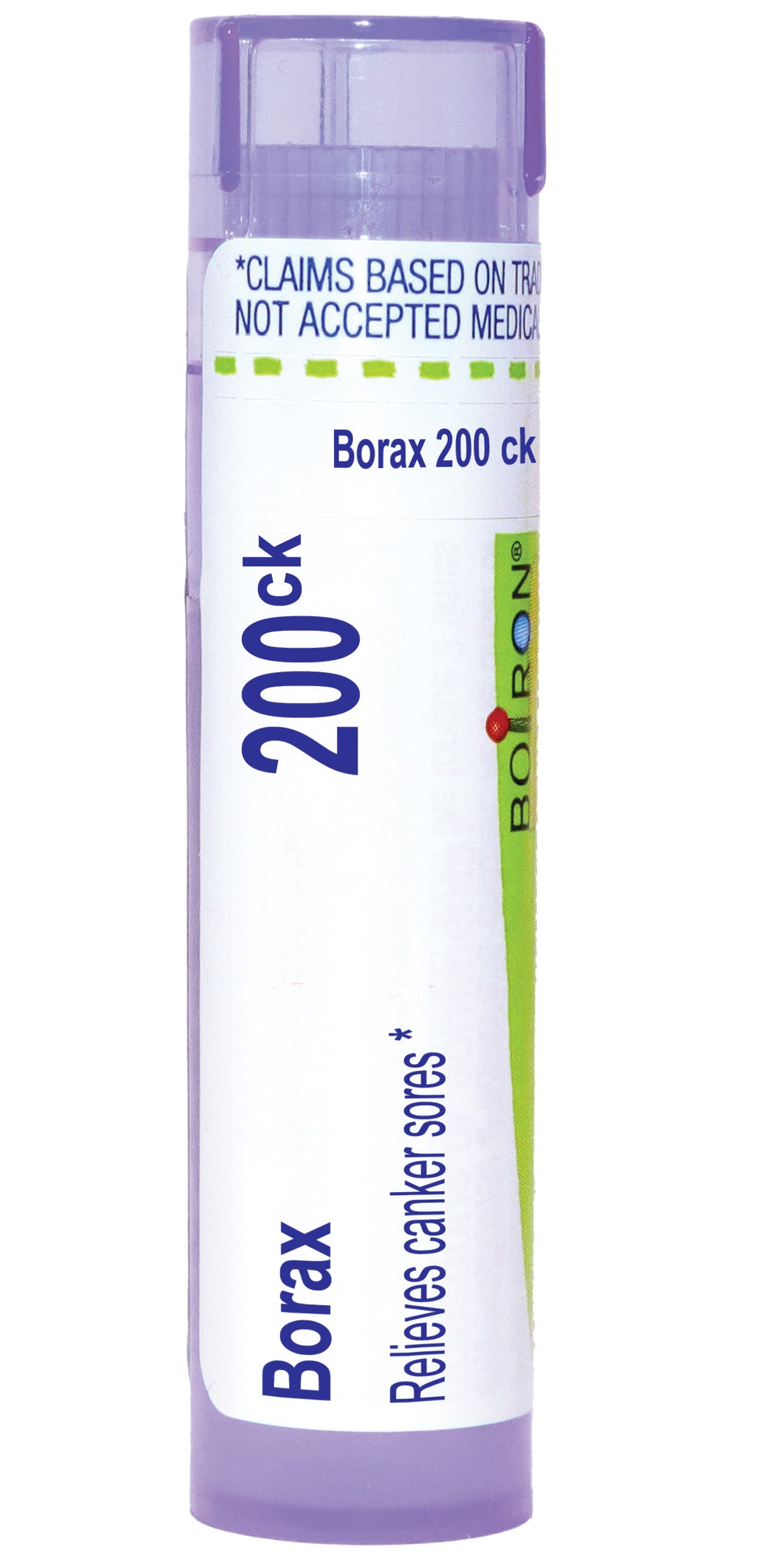 Borax, Homeopathic Medicine for Canker Sores, Boiron, 80 Pills (Pill Size #40)