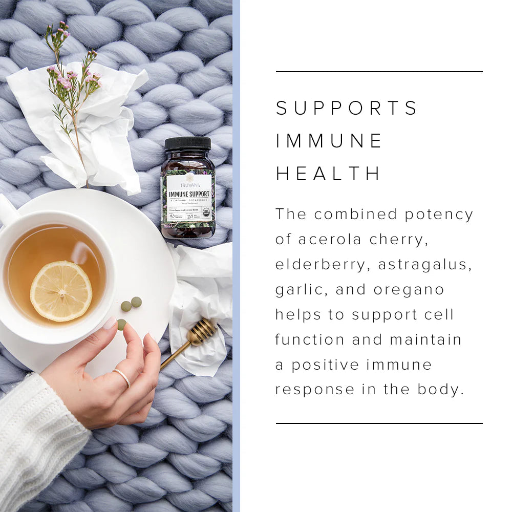 Immune Support, 8 Organic Botanicals, 90 Tablets, Truvani