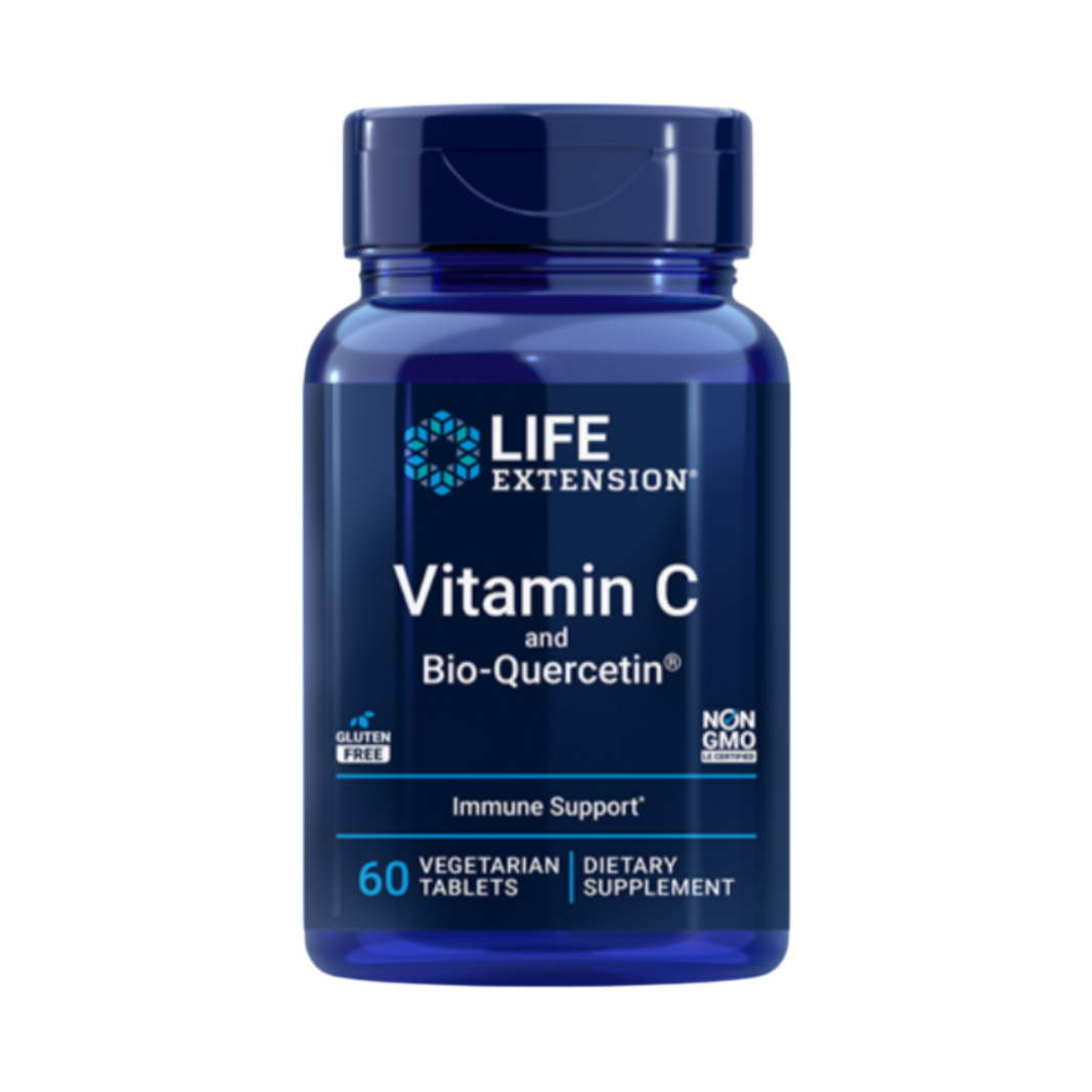 Vitamin C and Bio-Quercetin Phytosome - Immune Support, 60 Capsules, Life Extension