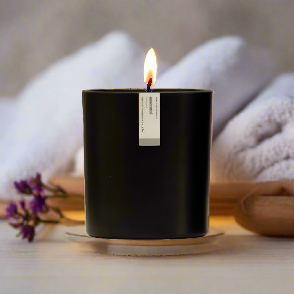 Unscented Beeswax Candle, 8.75oz, Rowe Casa Organics