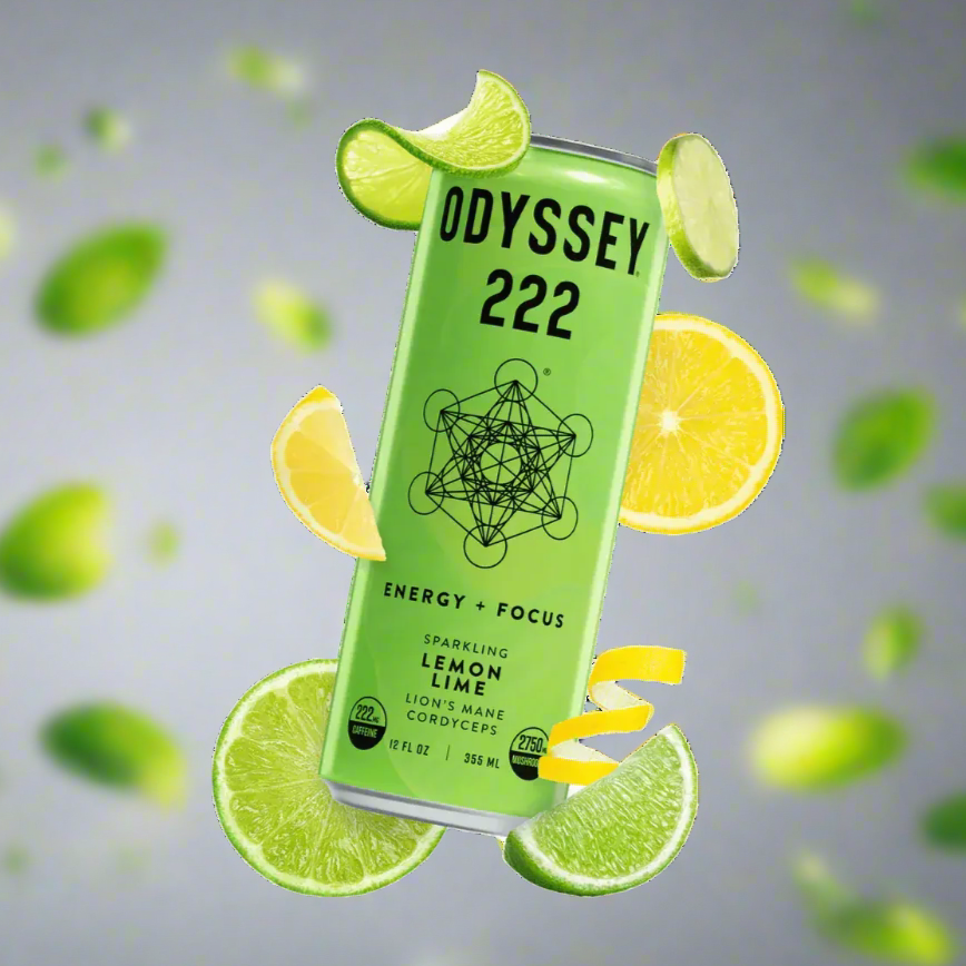 Cherry Lime Sparkling Mushroom Elixir - ENERGY + FOCUS, Odyssey
