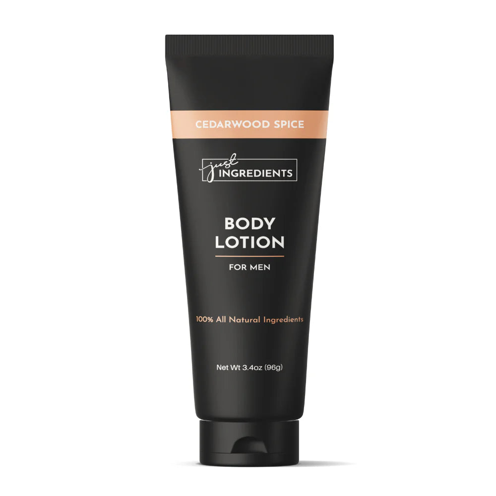 Men's Body Lotion, Cedarwood Spice, 3.4oz, Just Ingredients