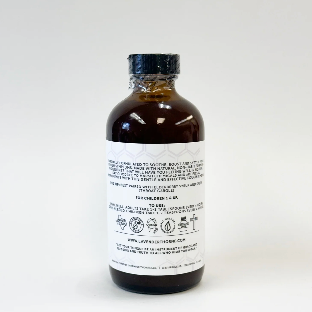 Cough Syrup - Soothe + Relieve, 8oz, Lavender Thorne