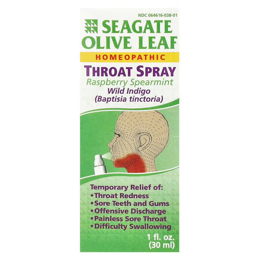 Olive Leaf Throat Spray 1 oz Raspberry-Spearmint