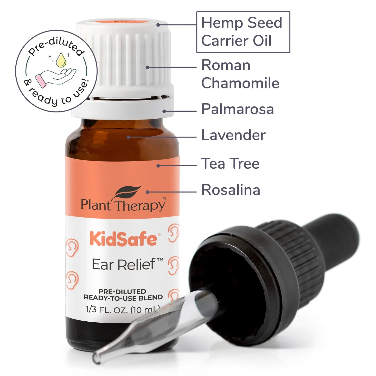 Ear Relief Kidsafe Essential Oil, 10ml, Plant Therapy