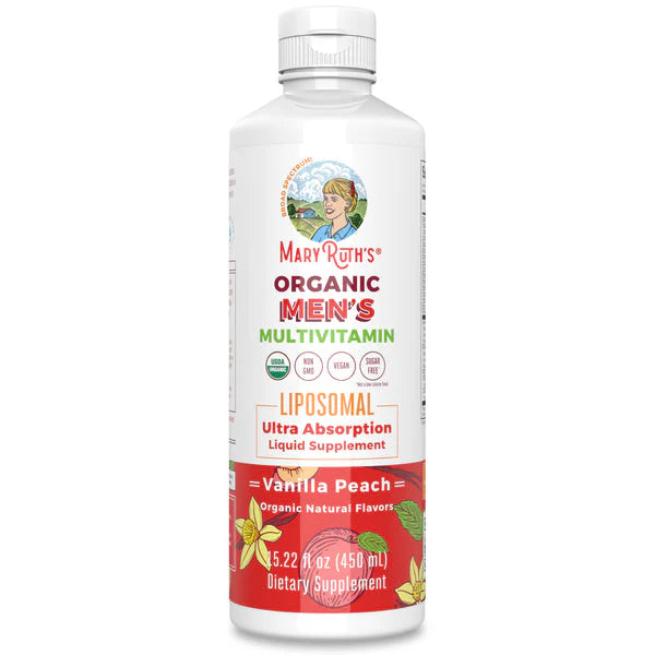 Men's Multivitamin Liposomal, Vanilla Peach Flavored, 15.22oz, MaryRuth Organics