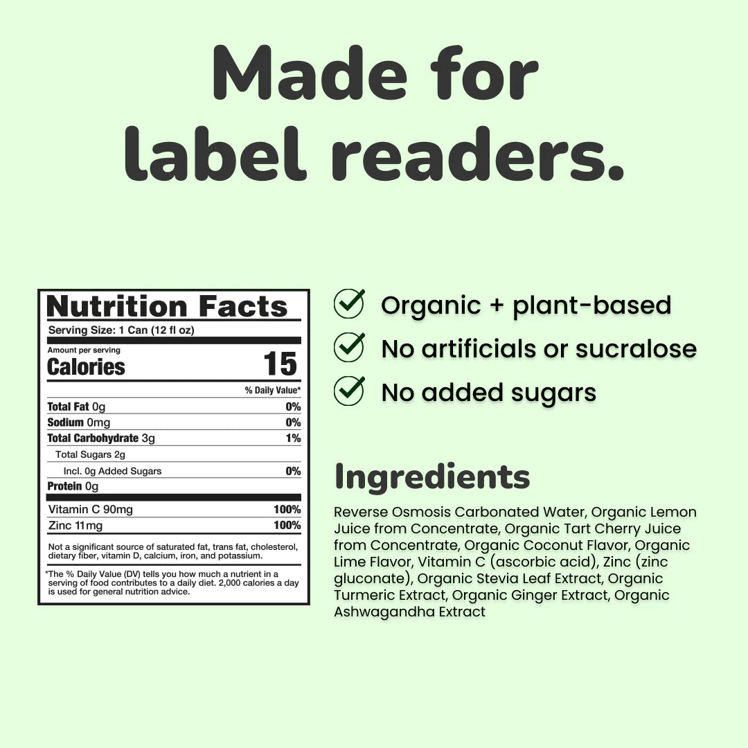 Daily Wellness Sodas - Coconut Lime, 12oz, NOOMA