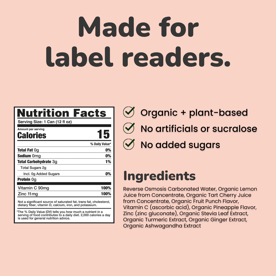 Daily Wellness Sodas - Fruit Punch, 12oz, NOOMA