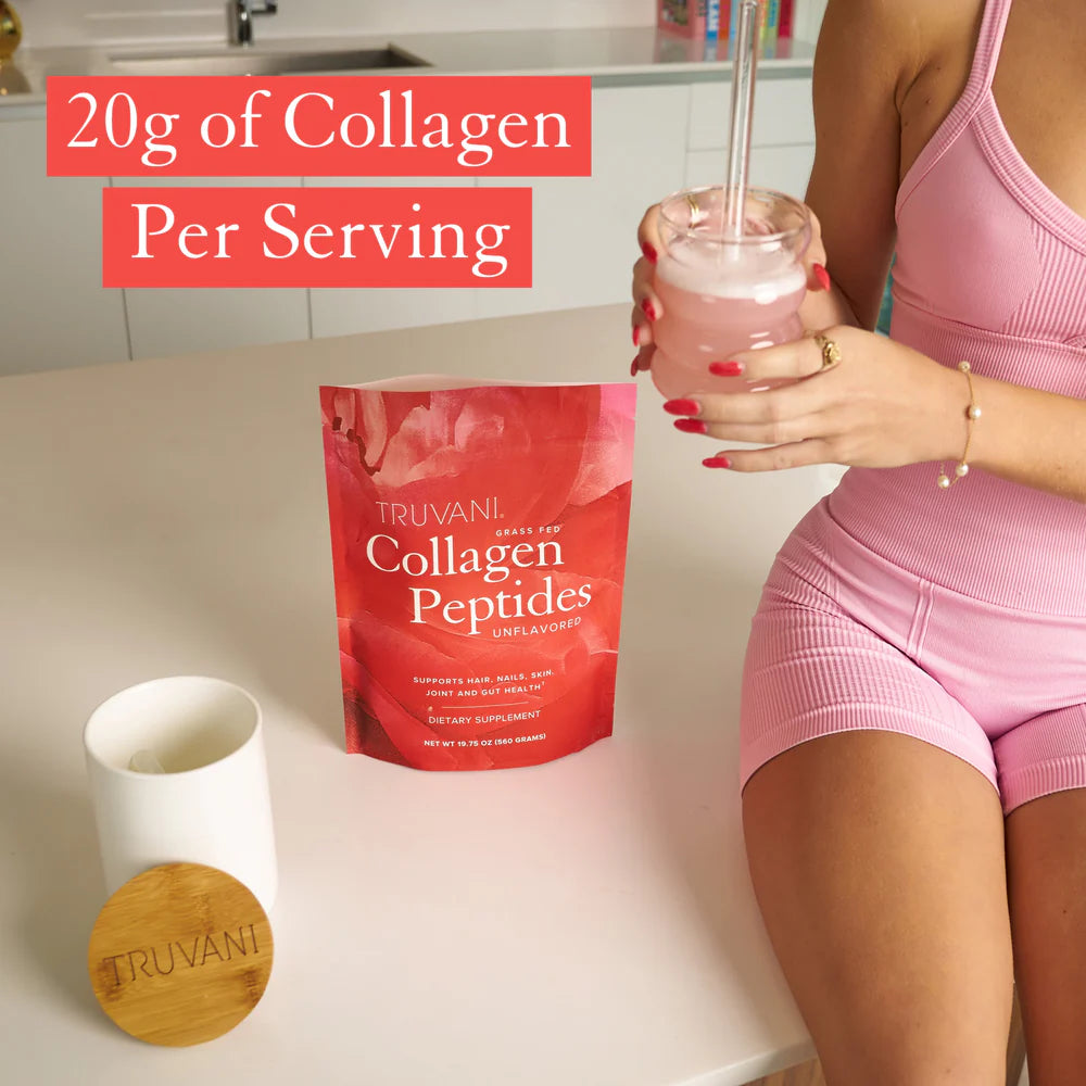 Collagen Peptides, Unflavored, Supports Hair, Nails, Skin, Joint + Gut Health, Truvani