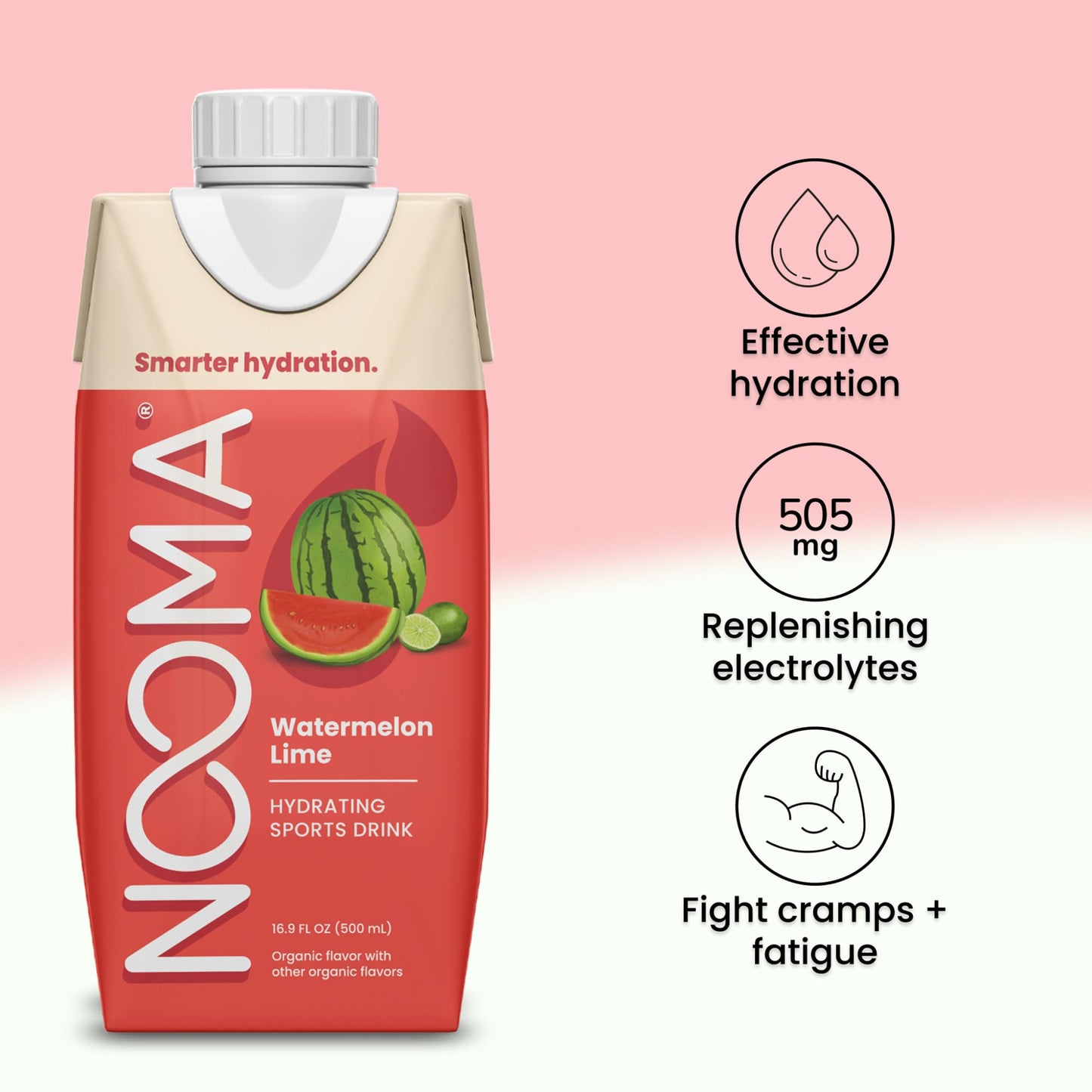 Hydrating Sports Drink - Watermelon Lime, 16.9 oz, NOOMA