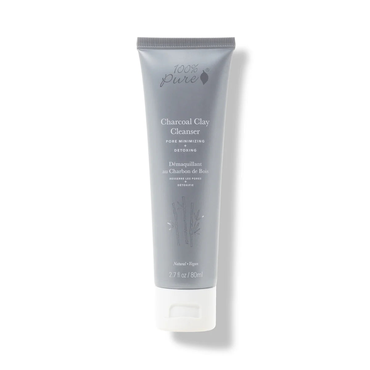 Charcoal Clay Cleanser, Pore Minimizing and Detoxing, 0.05 fl oz, 100% Pure