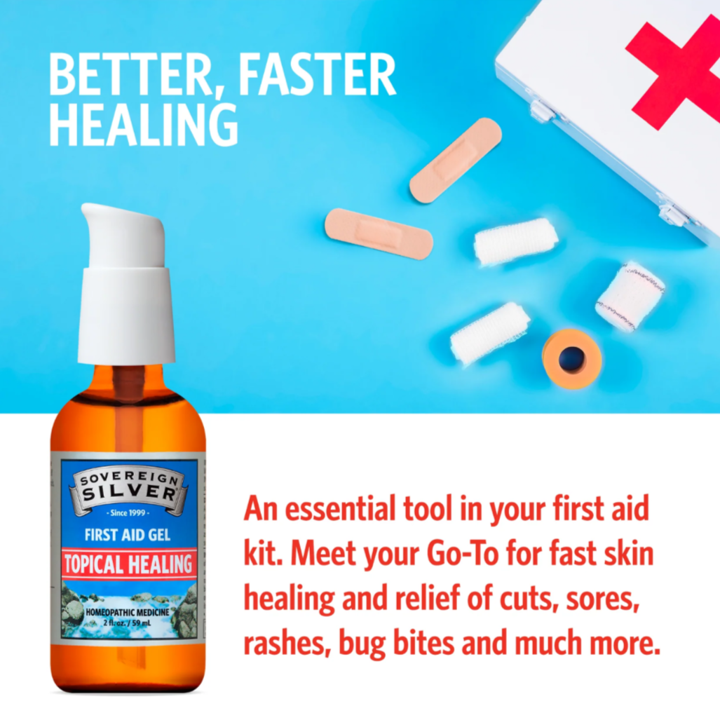 First Aid Gel, Fast Relief of Minor Wounds, Burns, and Irritations, Topical Healing, Pump Gel, 2oz