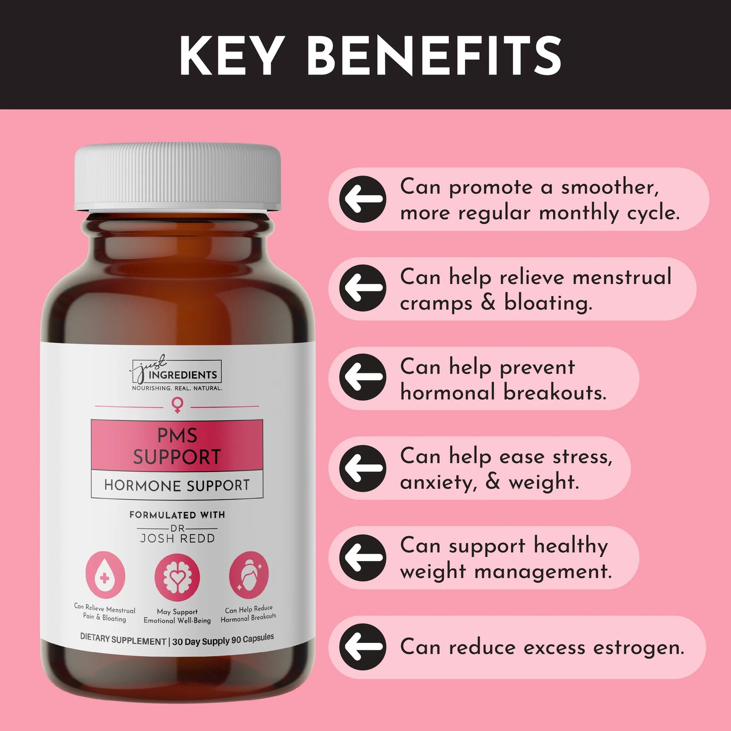 PMS Support, 90 Capsules, Just Ingredients