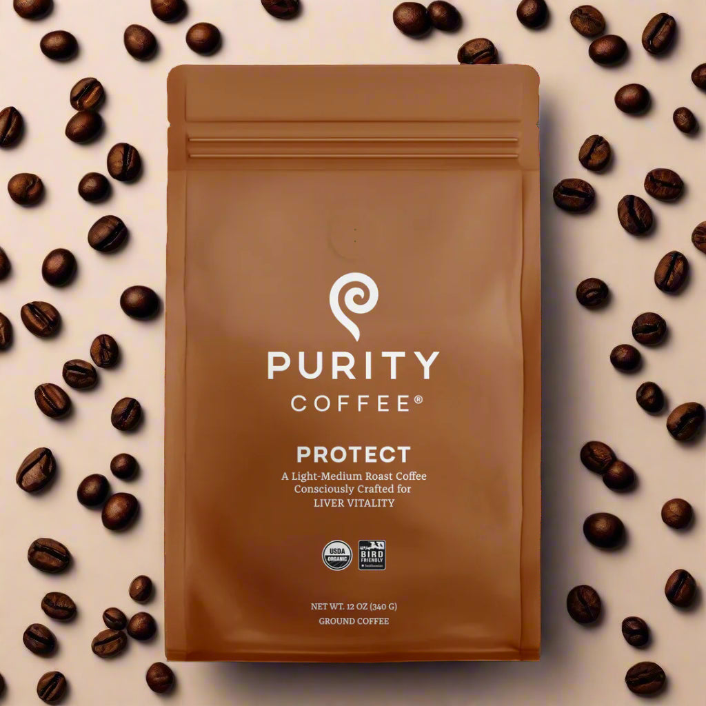PROTECT: Medium Roasted Organic Ground Coffee, 12oz, Purity