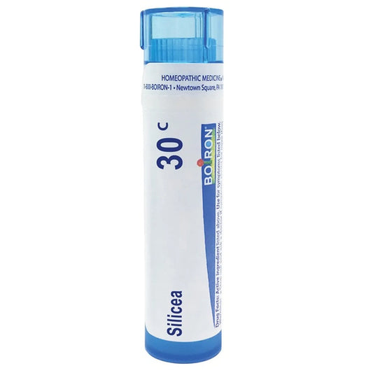 Silicea 6C, 12C, 30C, 200CK, 1M, Homeopathic Medicine for Fatigue & Irritability Due to Overwork, Boiron, 80 Pills (Pill Size #40)