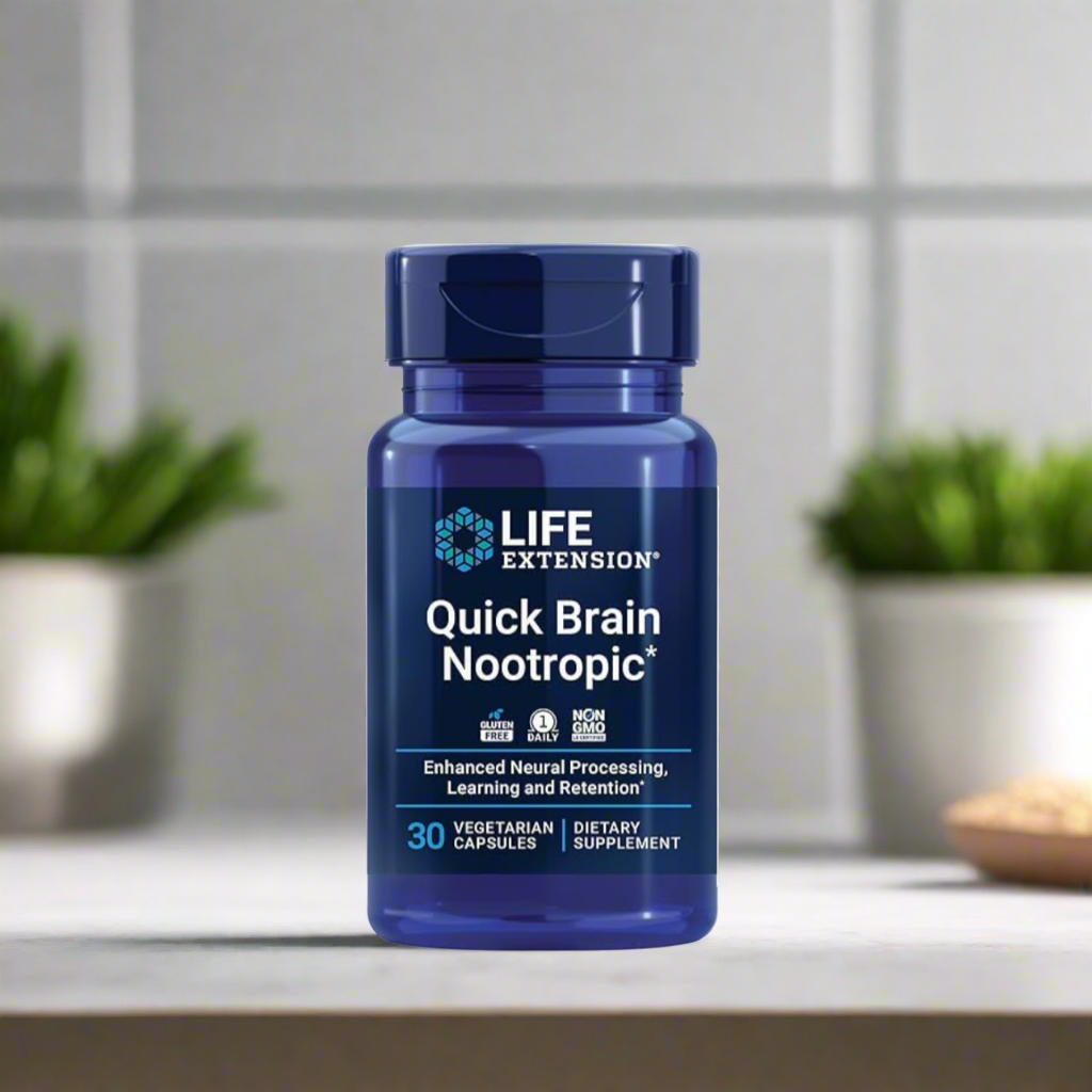 Quick Brain Nootropic - Fast thinking, Better Learning & Concentration, 30 Capsules, Life Extension