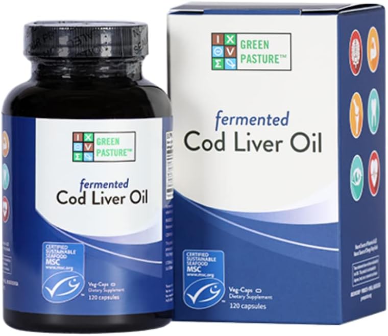 Fermented Cod Liver Oil, Unflavored Capsule, Green Pasture