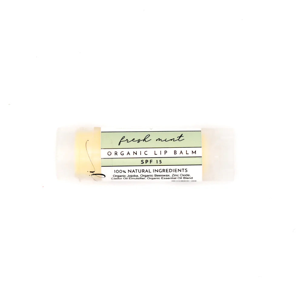 Fresh Mint Organic Lip Balm, Just Ingredients