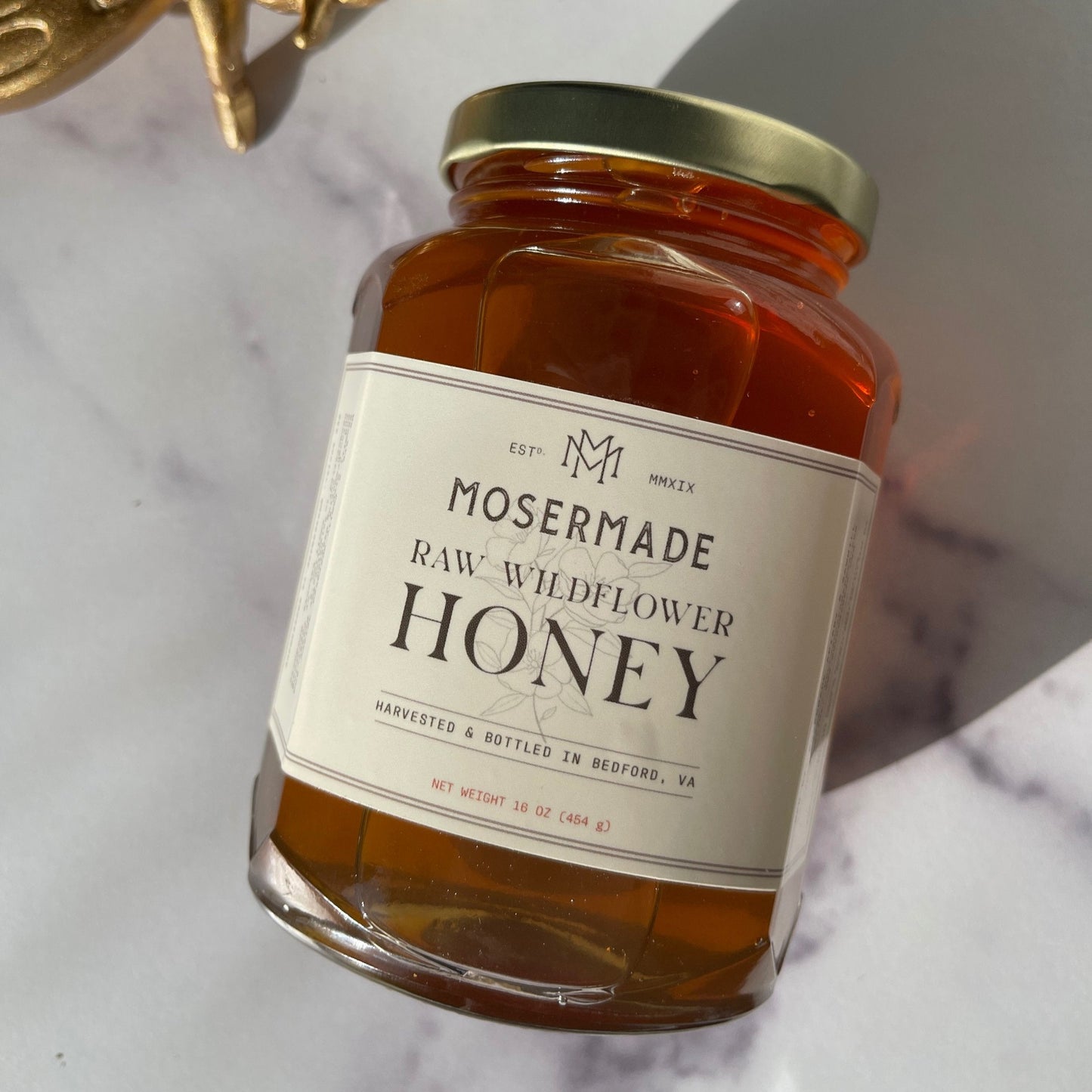 Raw Honey, Sustainably Harvested Goods, 16 oz, Mosermade