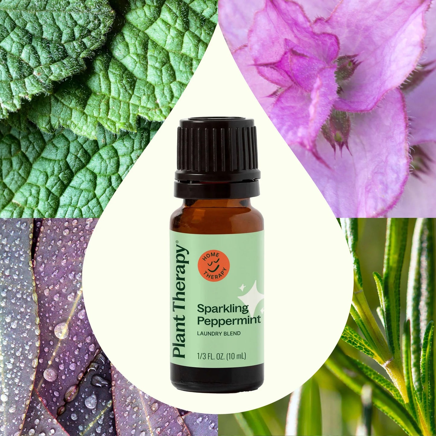 Sparkling Peppermint Laundry Essential Oil Blend, 10ml, Plant Therapy