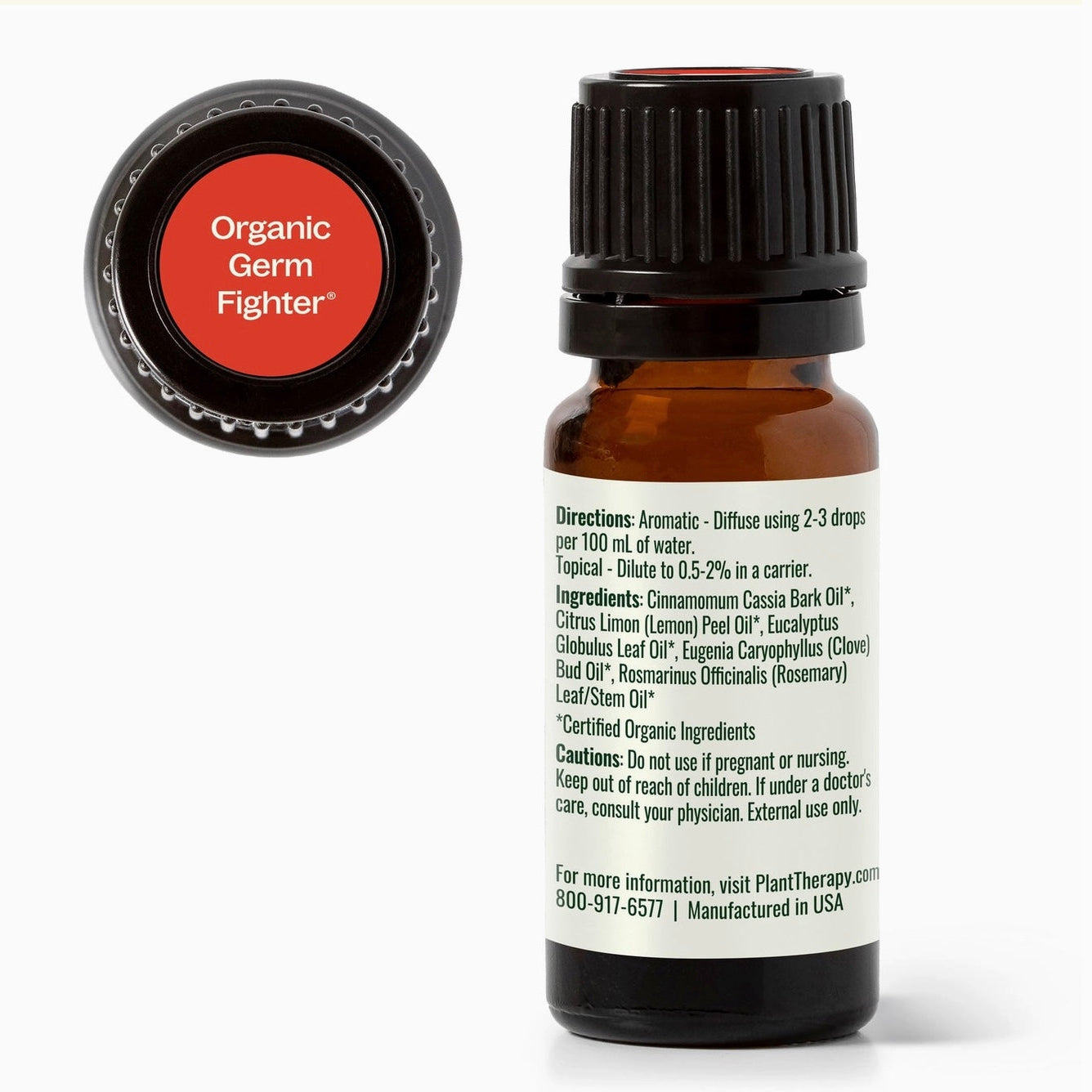 Organic Germ Fighter Essential Oil, 10ml, Plant Therapy