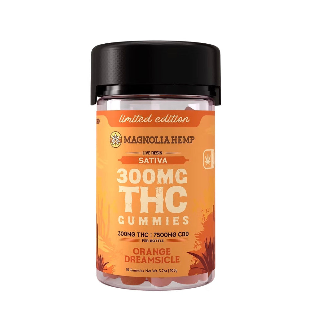 Limited Edition Hemp-Derived THC + CBD Gummies, 20mg THC + 500mg CBD, Magnolia Hemp