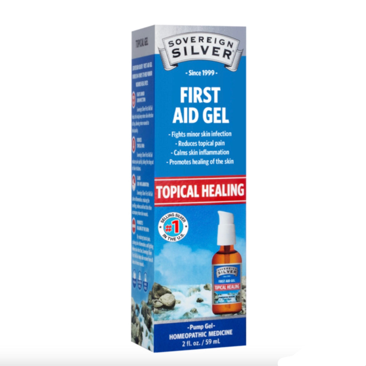 First Aid Gel - Fast Relief of Minor Wounds, Burns, and Irritations, Sovereign Silver