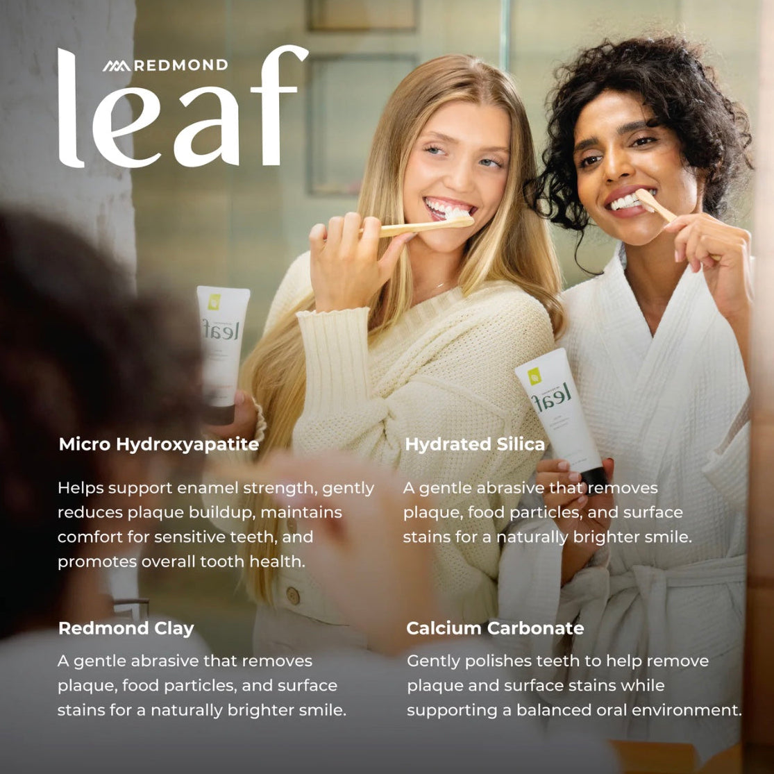 Travel Size Leaf Micro Hydroxyapetite Toothpaste, 1oz, Redmond Life