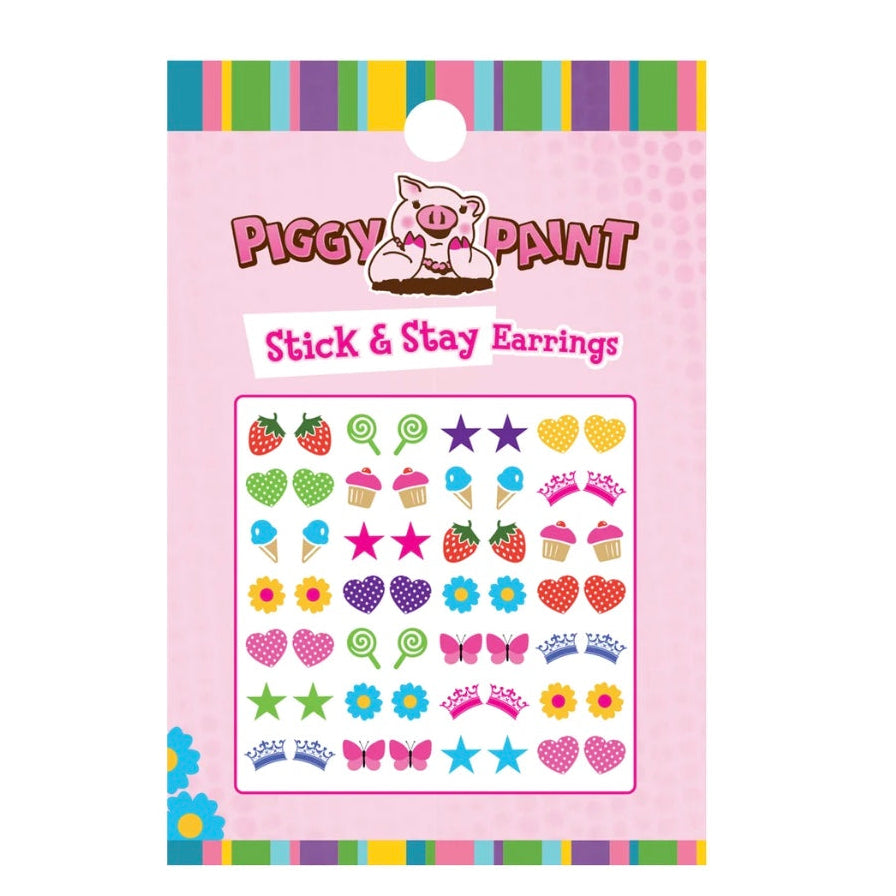 Stick & Stay Earrings, Piggy Paint