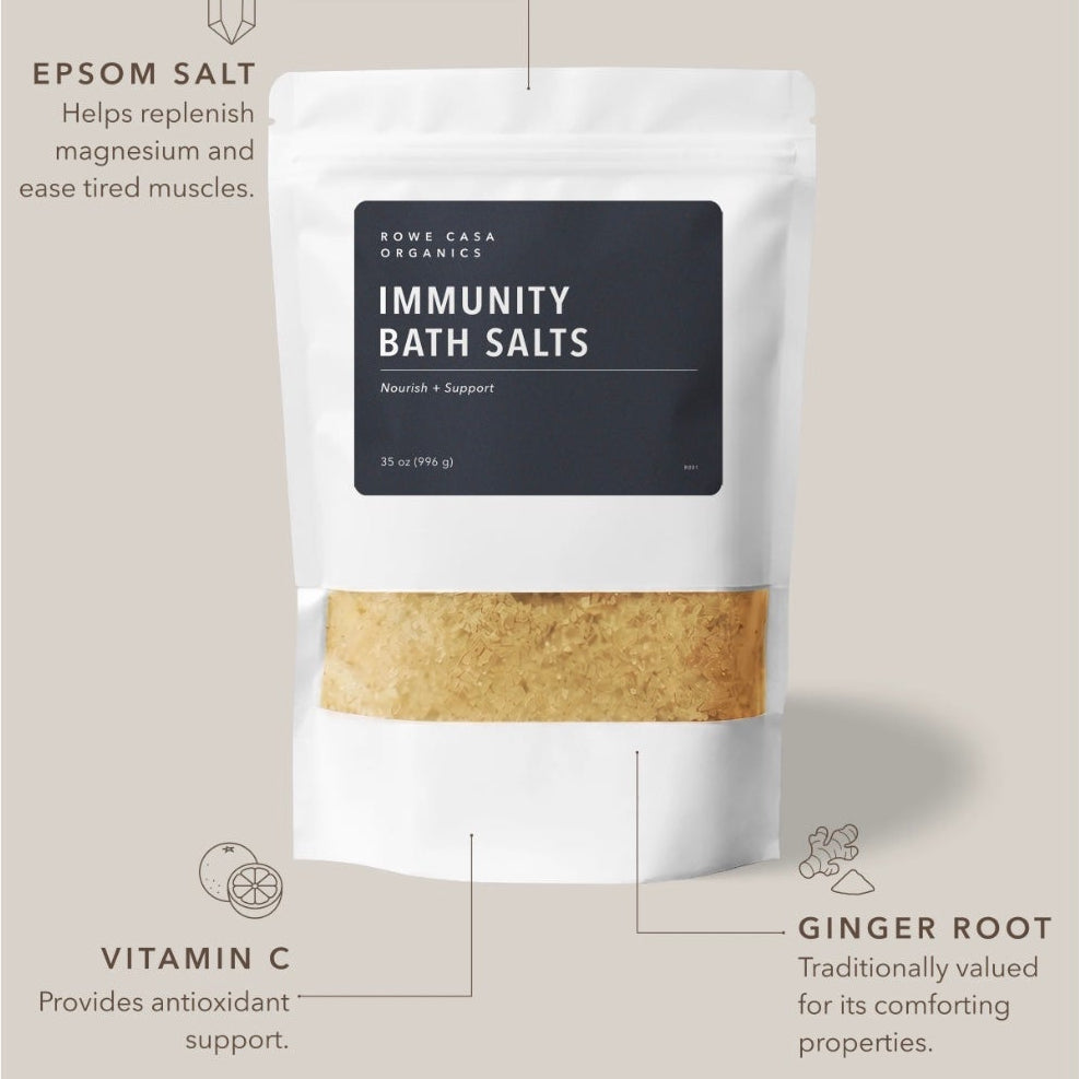 Immunity Bath Salts (Previously Sickness Recovery Bath Salts), 35 oz, Rowe Casa Organics